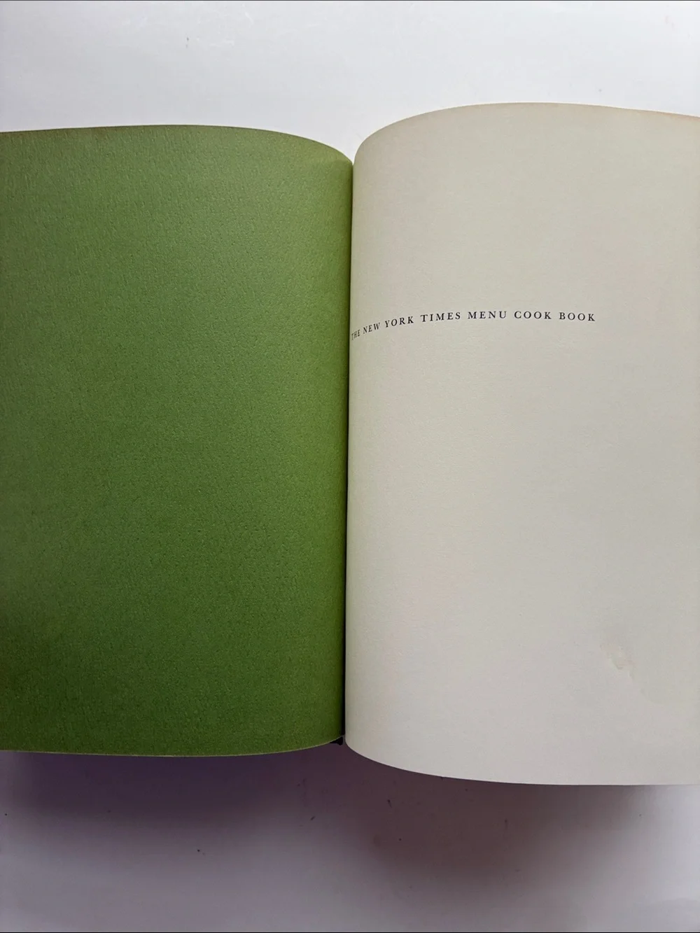 The New York Times Menu Cook Book by Craig Claiborne 1966 First Edition